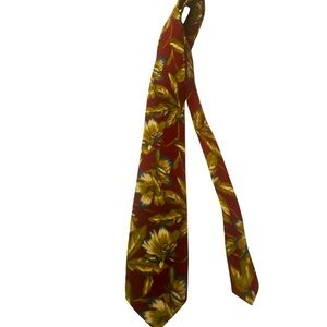 Polo Ralph Lauren Burgundy & Floral Print Tie